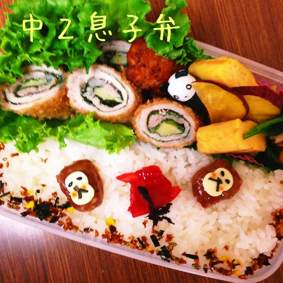 Snapdishの料理写真:男子中学生弁当|utaさん