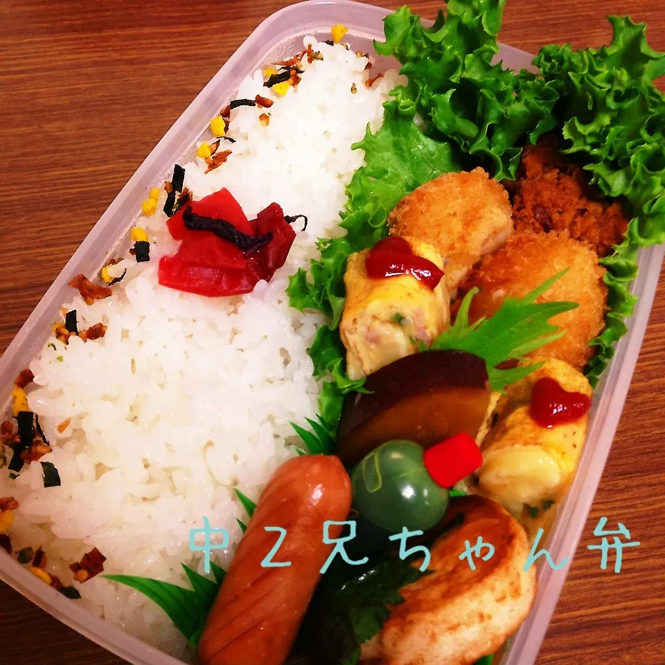 Snapdishの料理写真:男子中学生弁当|utaさん