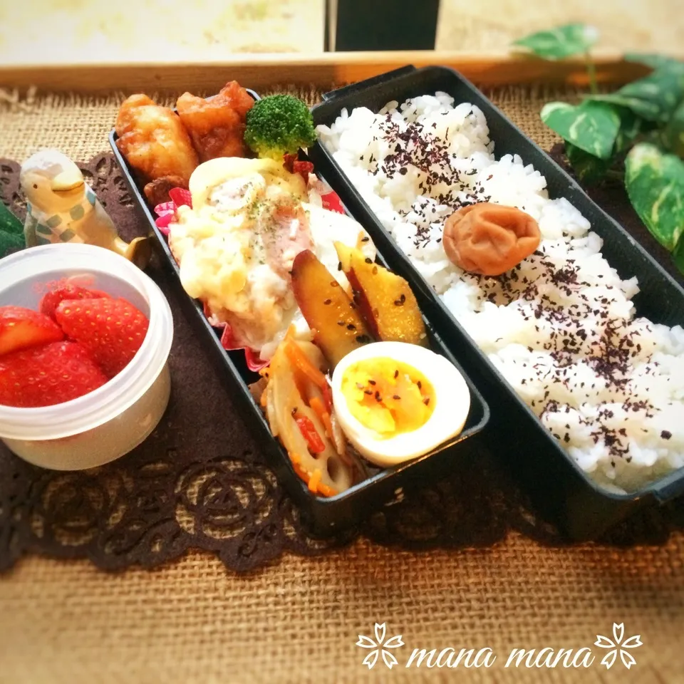 Snapdishの料理写真:なんすかー？の水曜日お弁当～|まなまな♡さん