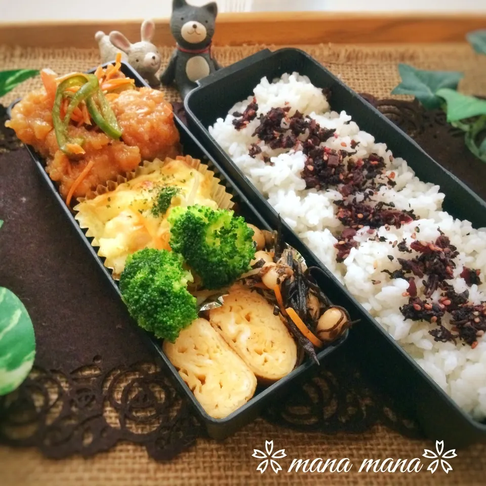 Snapdishの料理写真:かようびです弁当〜|まなまな♡さん