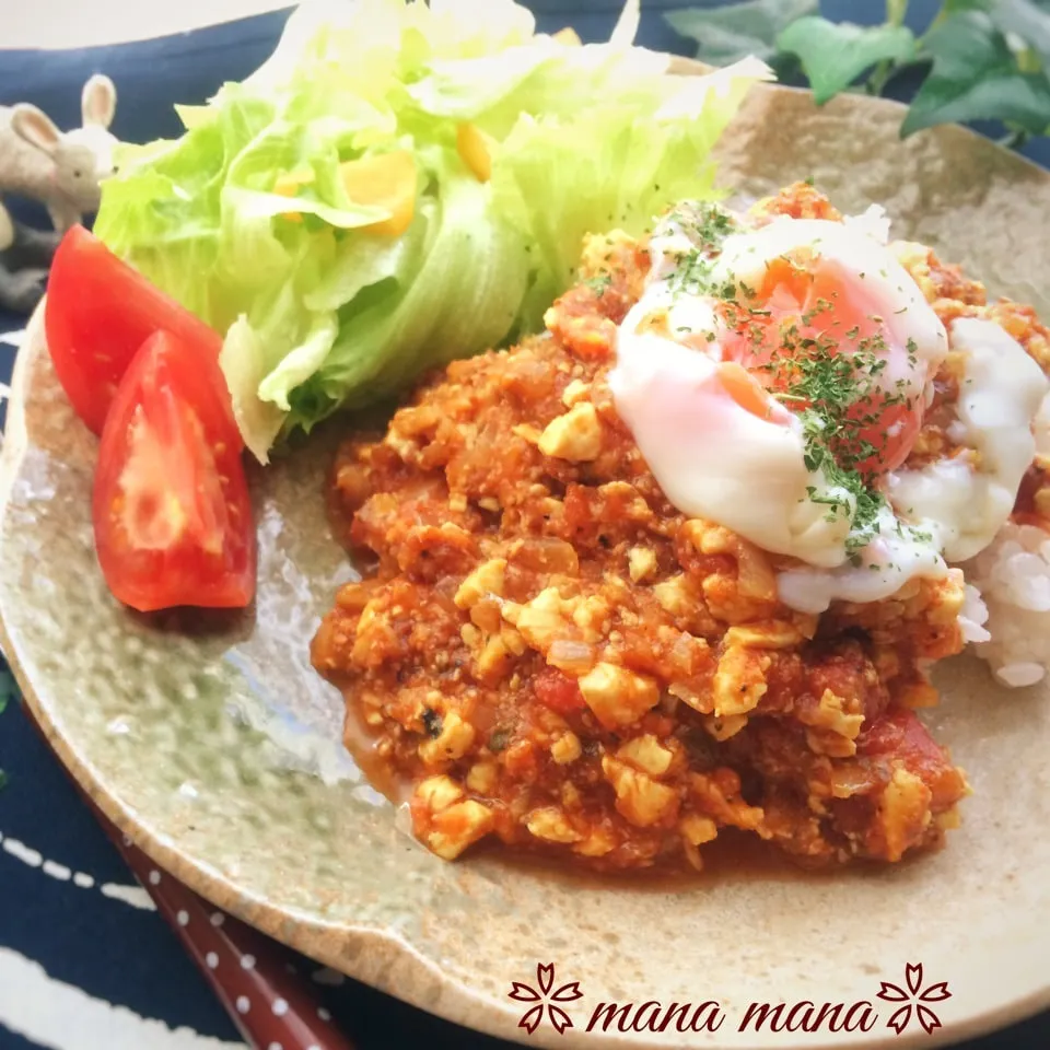 サバ缶と豆腐のドライカレー♡withトマトベース|まなまな♡さん