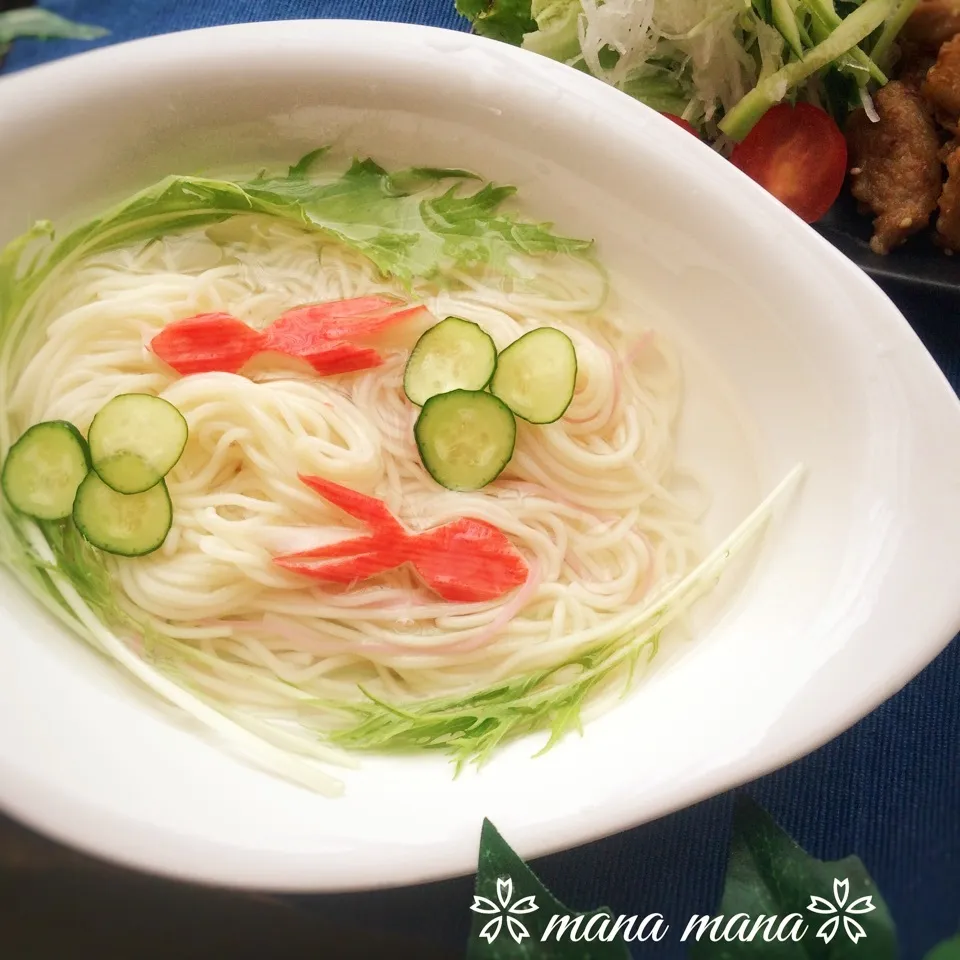 なほさんのカニカマ金魚そうめん♡かわいい〜|まなまな♡さん