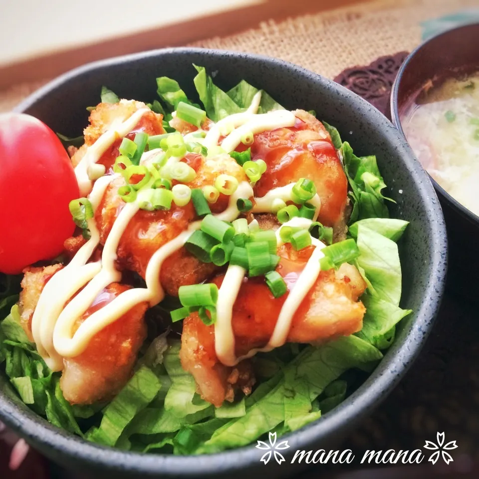 かおちゃん1500投稿祝♡甘辛からマヨ丼|まなまな♡さん