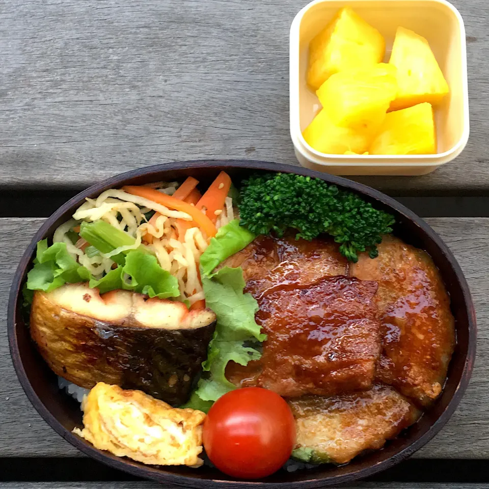 #男子高校生弁当  #曲げわっぱ弁当  #のっけ弁当|さい。さん