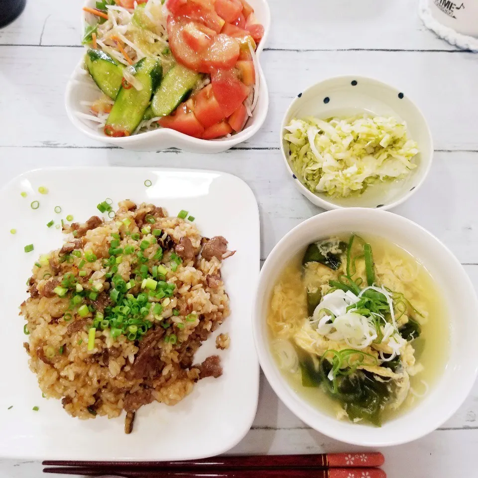 Snapdishの料理写真:朝かお昼かわからないごはん(*´▽｀*)|蒼空さん