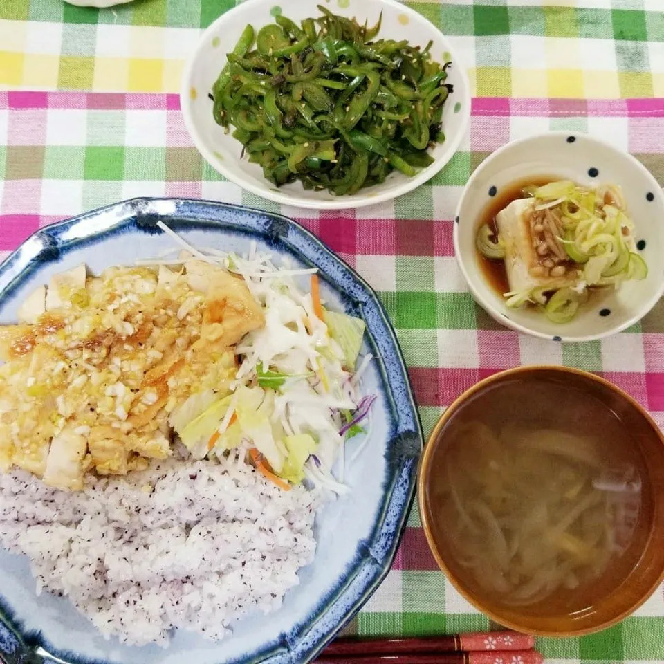 つくってあげたい彼ご飯より。鶏肉のネギ塩焼きワンプレート❤|蒼空さん