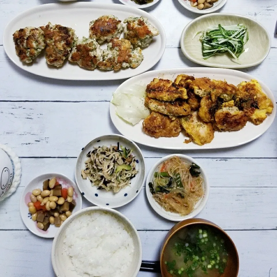 3/27の夕飯は鶏肉で2種類メイン❤|蒼空さん