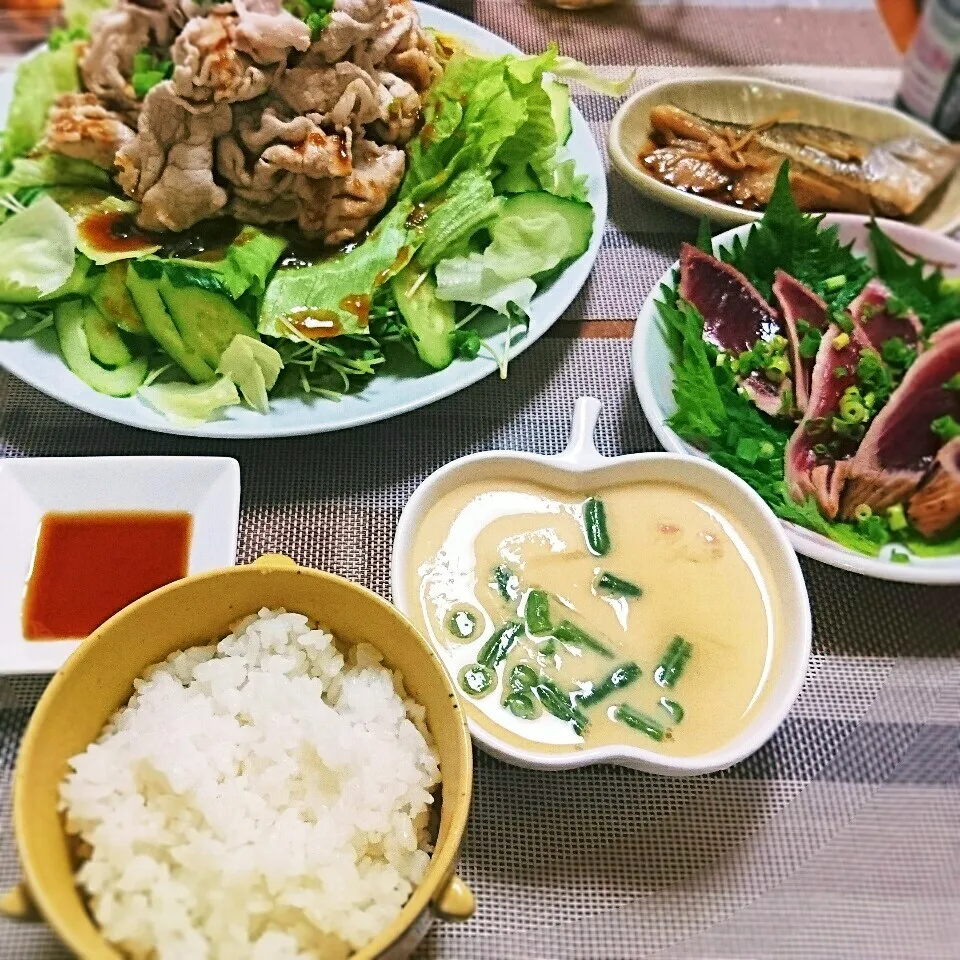 Snapdishの料理写真:気持ち豪華な❤夕御飯♪|蒼空さん