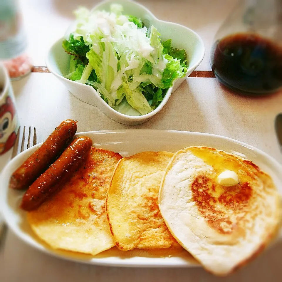 目分量で💦見た目×でも、おいしいパンケーキ❤|蒼空さん