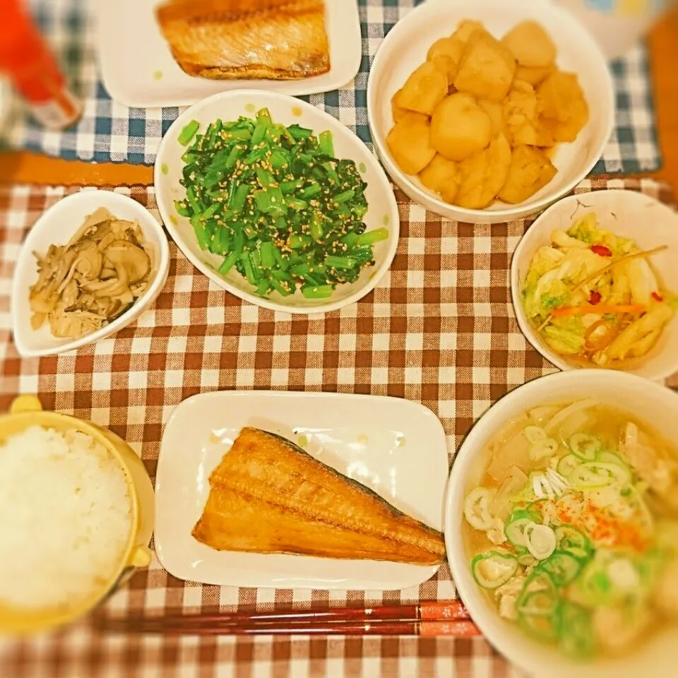 本日は寒かったので、豚汁定食な夕御飯❤|蒼空さん