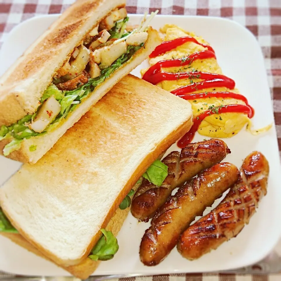 本日の朝御飯は、ホットサンド♪|蒼空さん