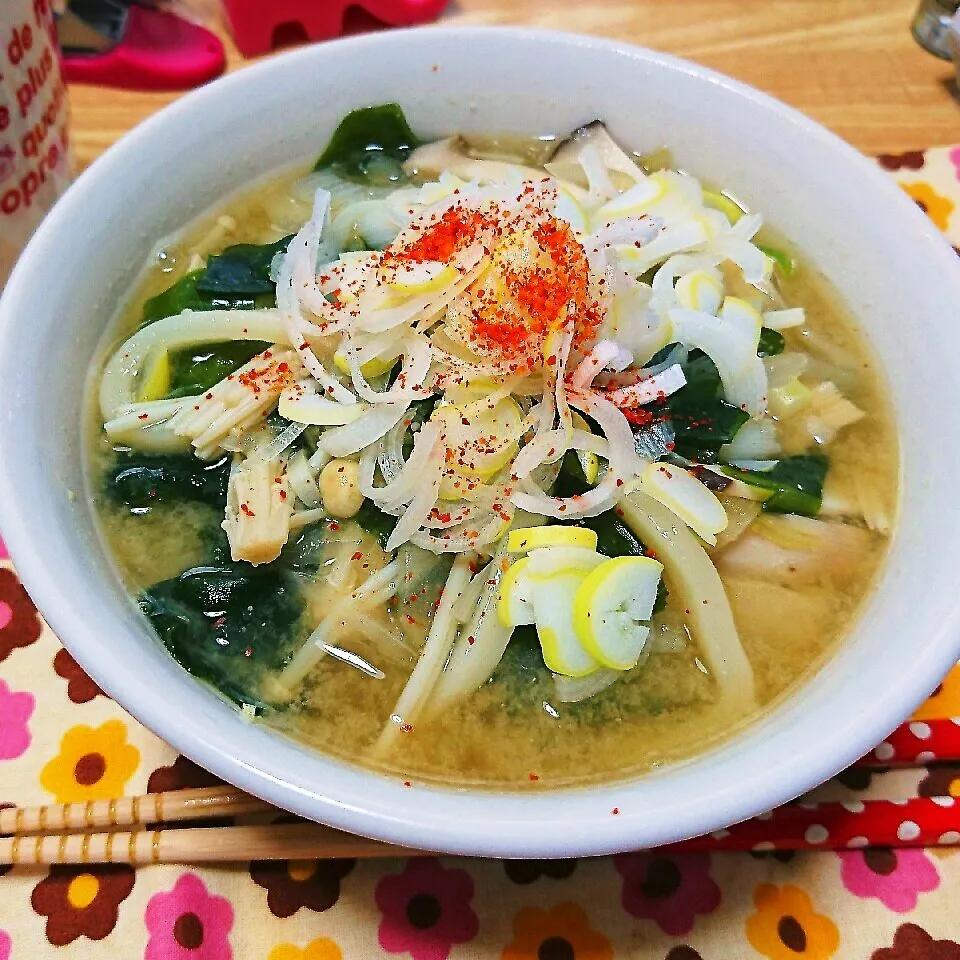 昨日のお味噌汁でっ♪リメイクおうどーん(о´∀`о)|蒼空さん