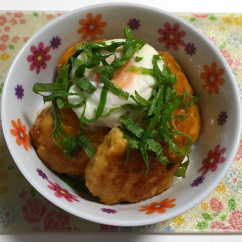 鶏ひき肉と豆腐つくね丼|あやさん