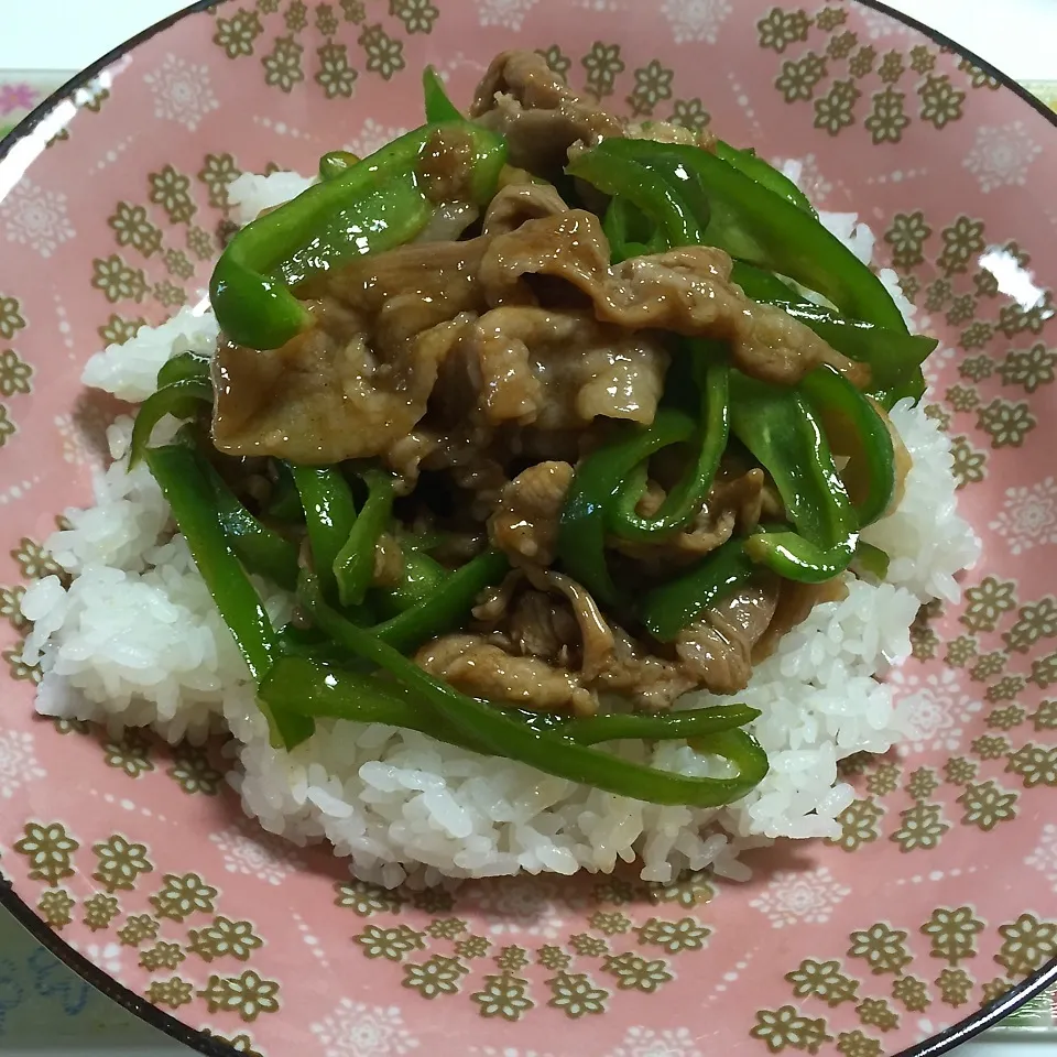 豚肉とピーマンのオイスター丼|あやさん
