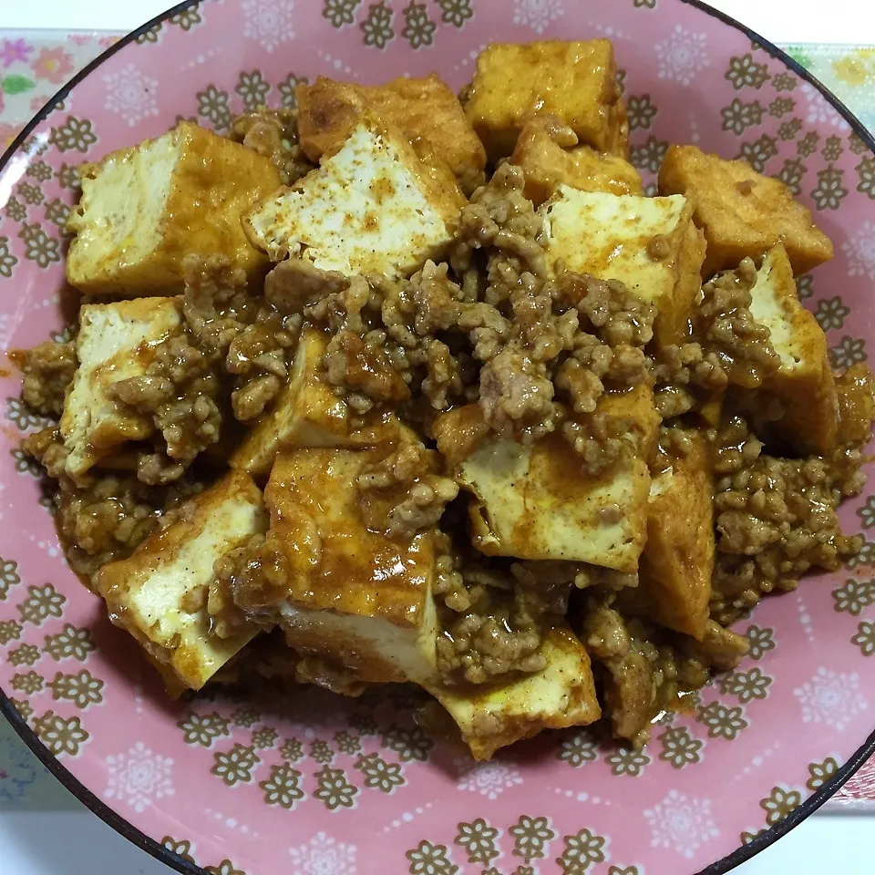 厚揚げとひき肉のカレーマーボー|あやさん