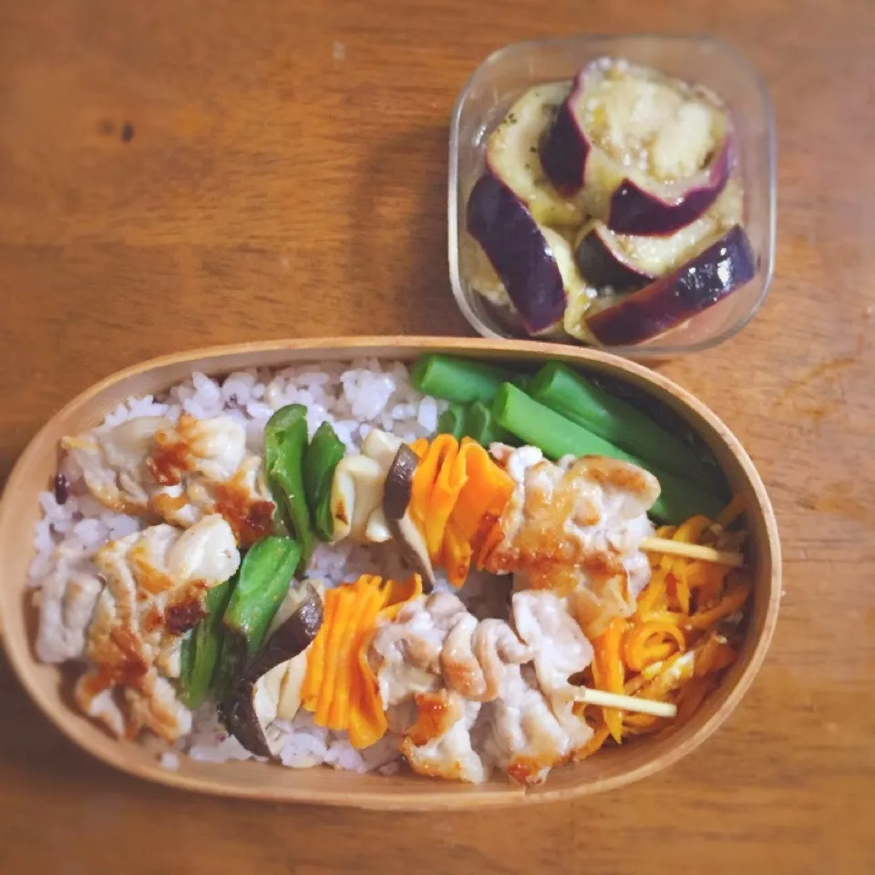 そして今日は豚と野菜のじゃばら串弁当🌸|pippiさん