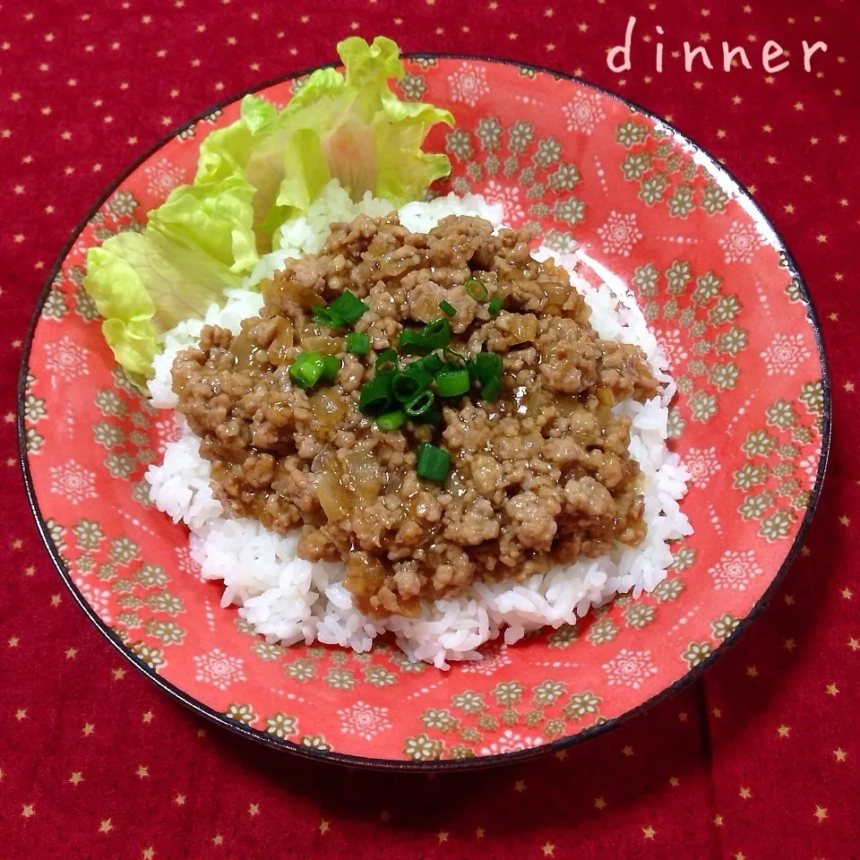 豚ひき肉のあんかけ丼|あやさん