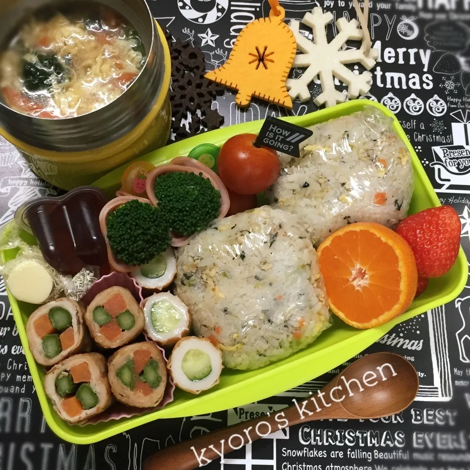 Snapdishの料理写真:2016年12月16日 中学男子弁当|kyoroさん