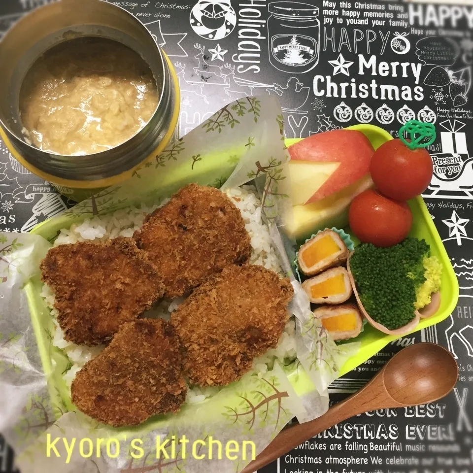 Snapdishの料理写真:2016年12月14日 中学男子弁当|kyoroさん