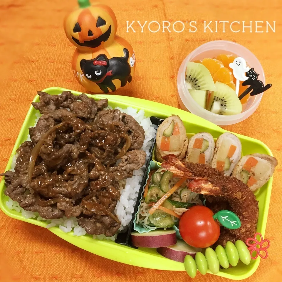 Snapdishの料理写真:2016年10月13日 中学男子弁当|kyoroさん