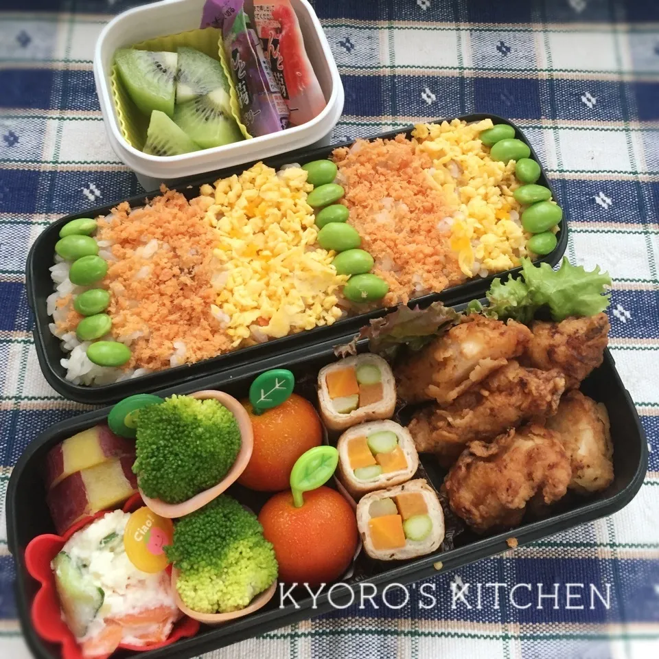 Snapdishの料理写真:2016年7月8日 中学男子弁当|kyoroさん