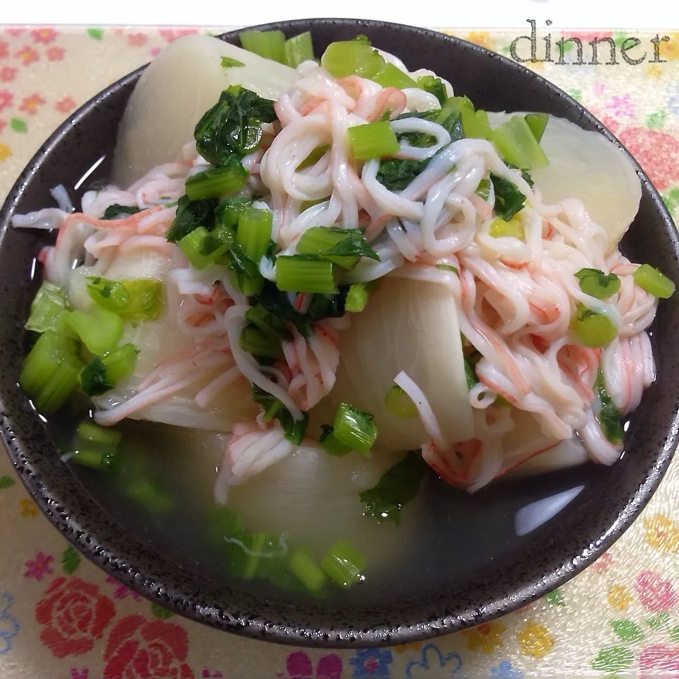 カブとカニカマの煮物|あやさん