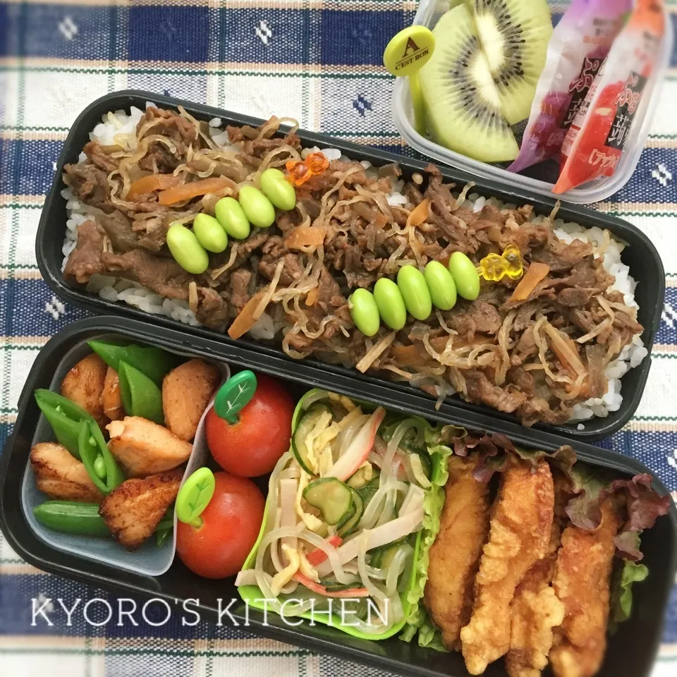 Snapdishの料理写真:2016年5月17日 中学男子弁当|kyoroさん