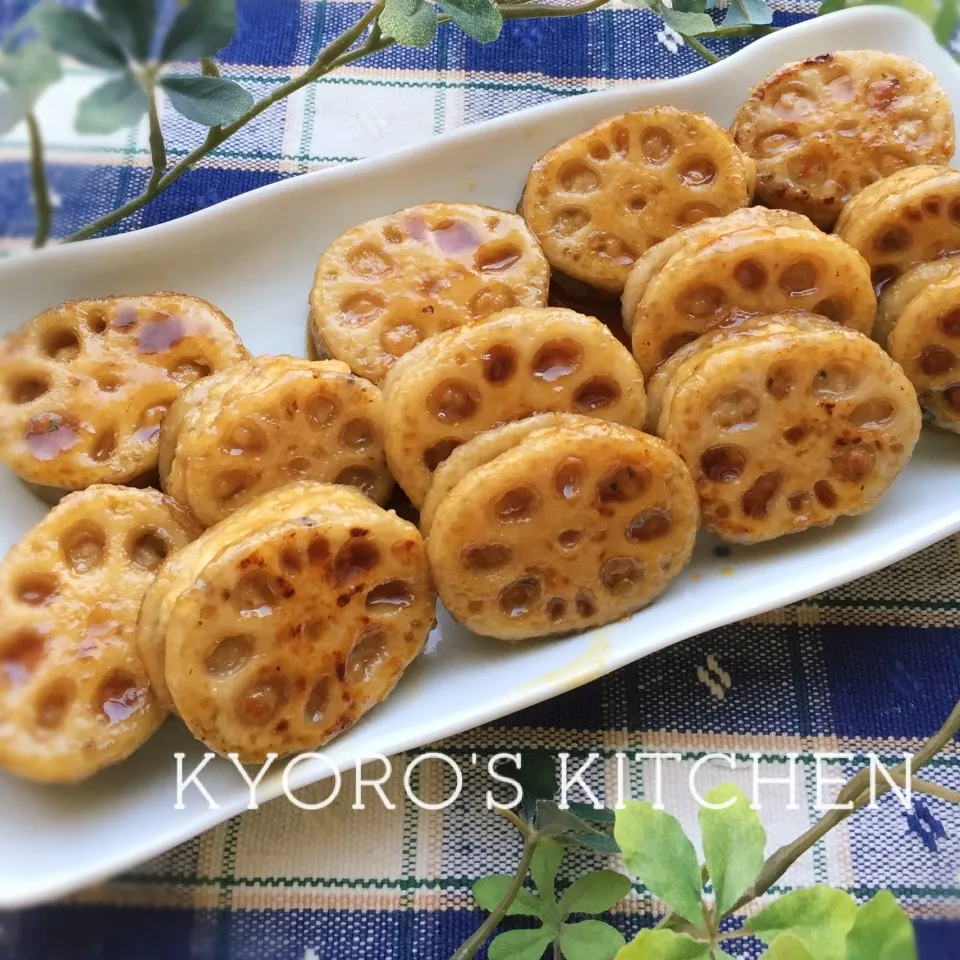 レンコンの挟み焼き♡肉ダネが剥がれにくいよ〜(*^_^*)|kyoroさん