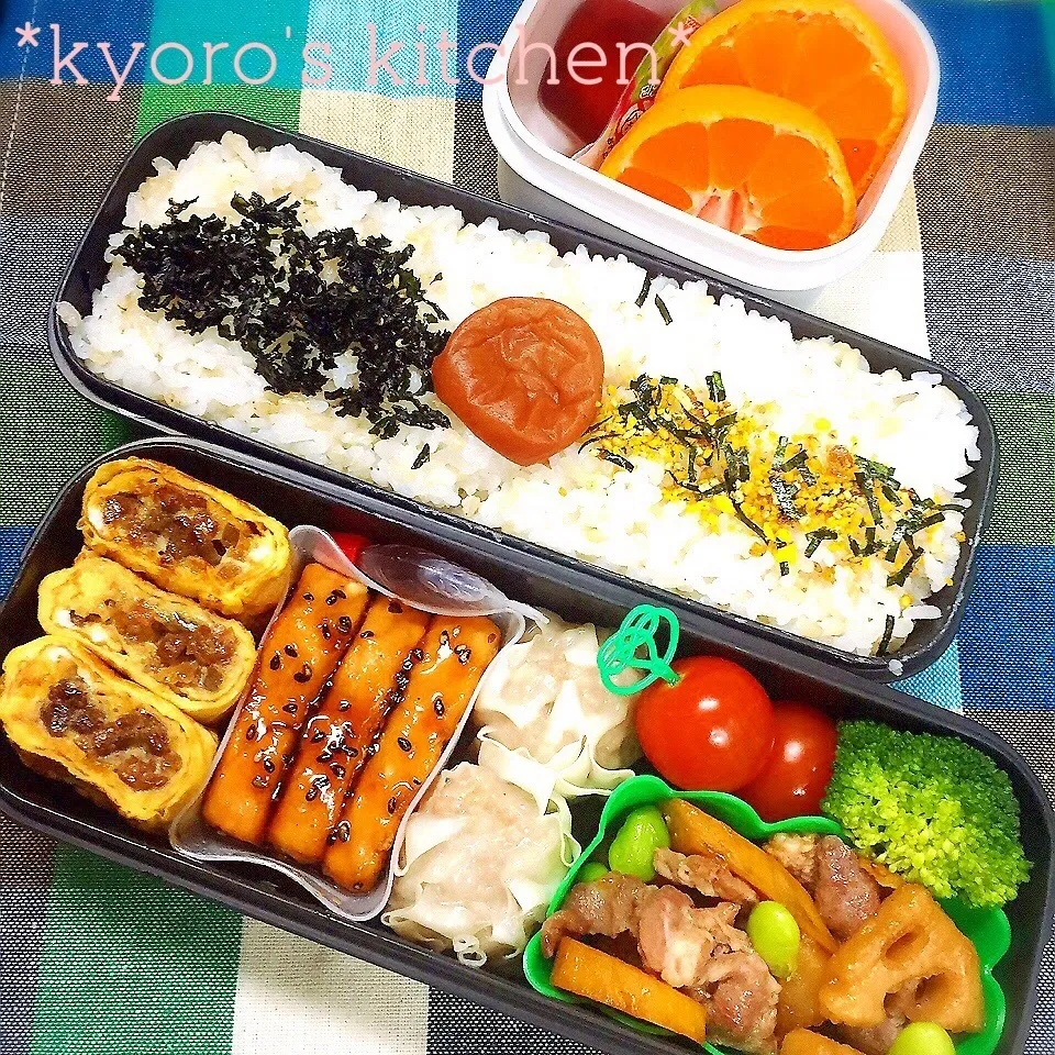 Snapdishの料理写真:2016年2月3日 中学男子弁当|kyoroさん