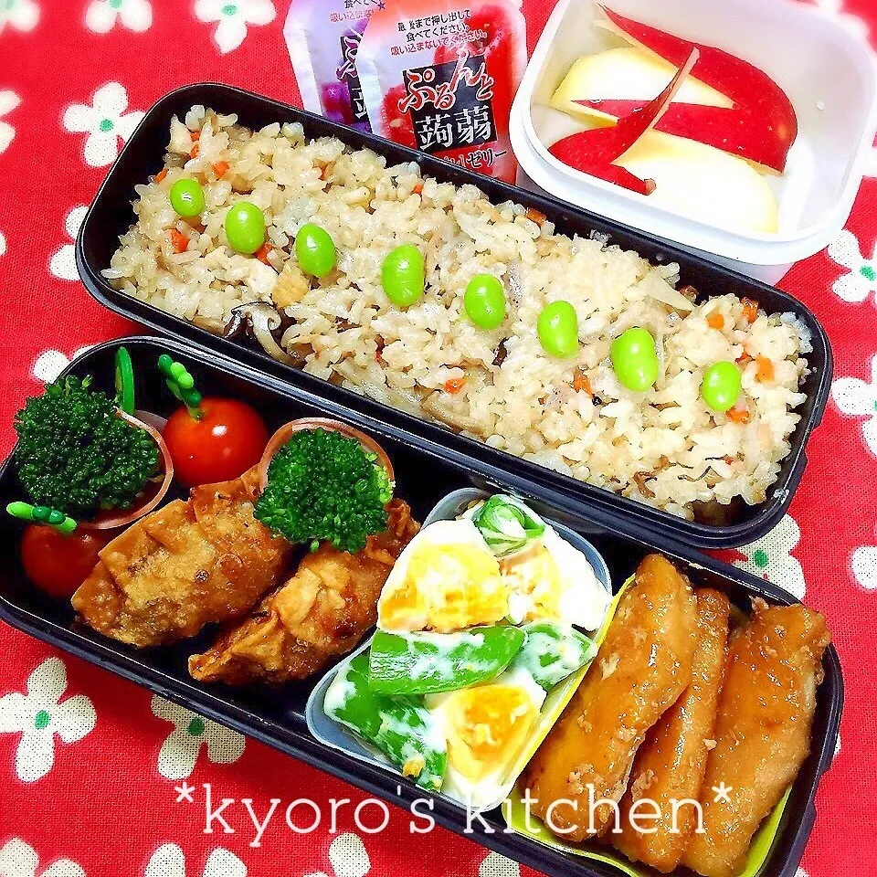 Snapdishの料理写真:2016年1月28日 中学男子弁当|kyoroさん