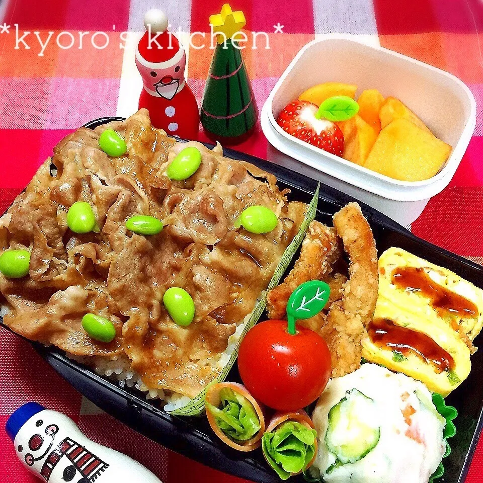 Snapdishの料理写真:2015年12月15日 中学男子弁当|kyoroさん