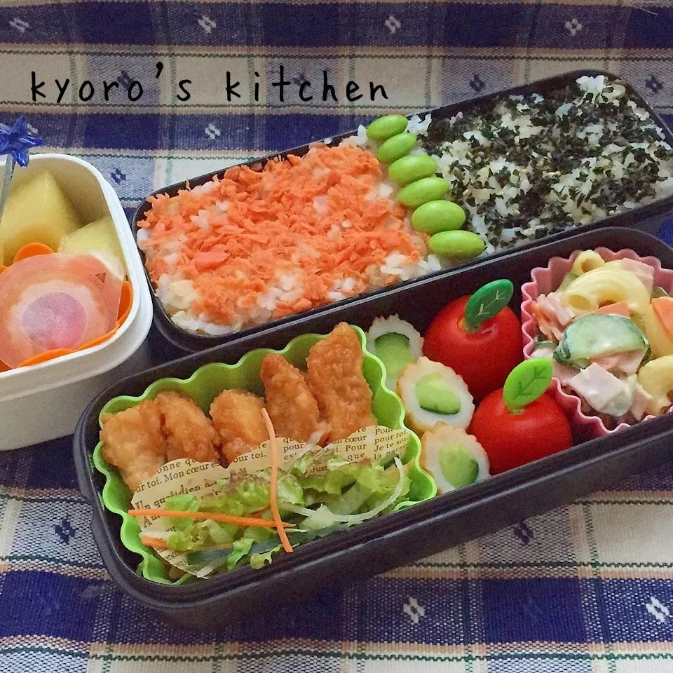 Snapdishの料理写真:2015年9月9日 中学男子弁当|kyoroさん