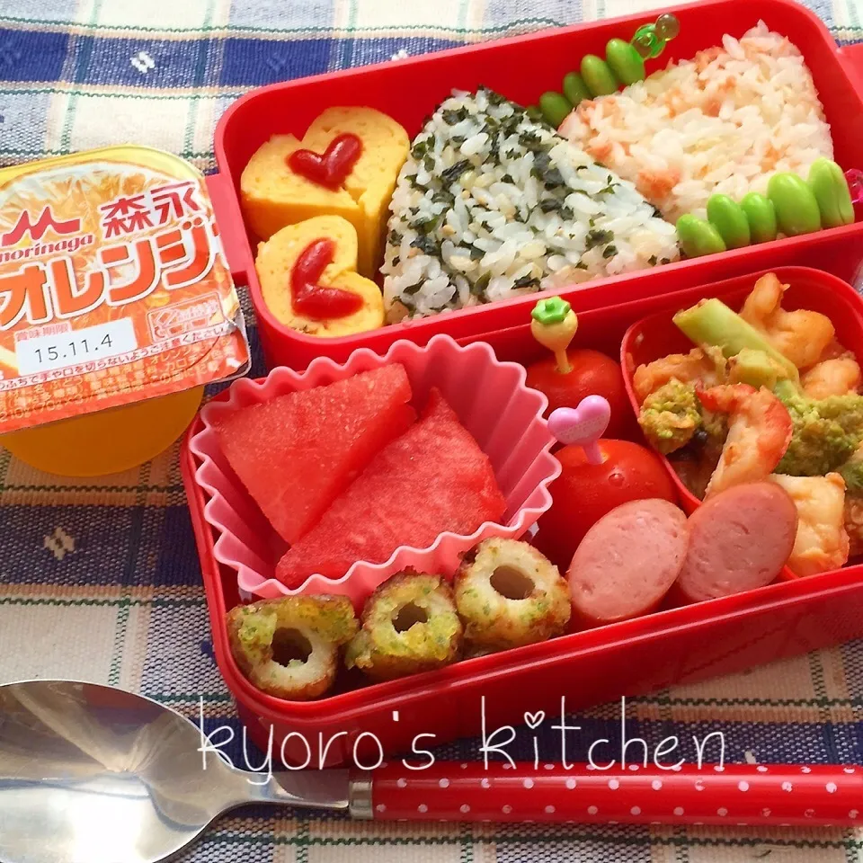 2015年8月1日　本日のお弁当 その② 小学女子学童弁当|kyoroさん