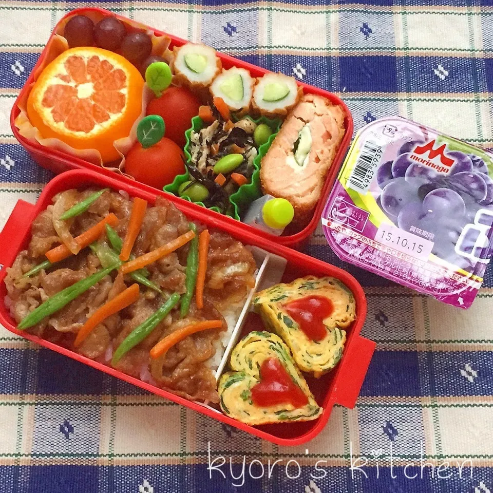 Snapdishの料理写真:2015年7月22日 小学女子弁当（学童用）|kyoroさん