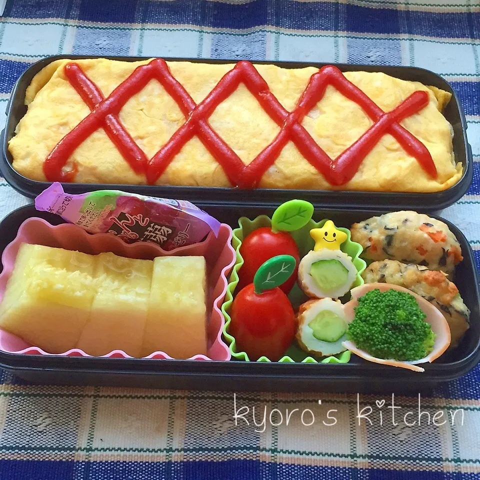 Snapdishの料理写真:2015年7月14日 中学男子弁当（部活用）|kyoroさん