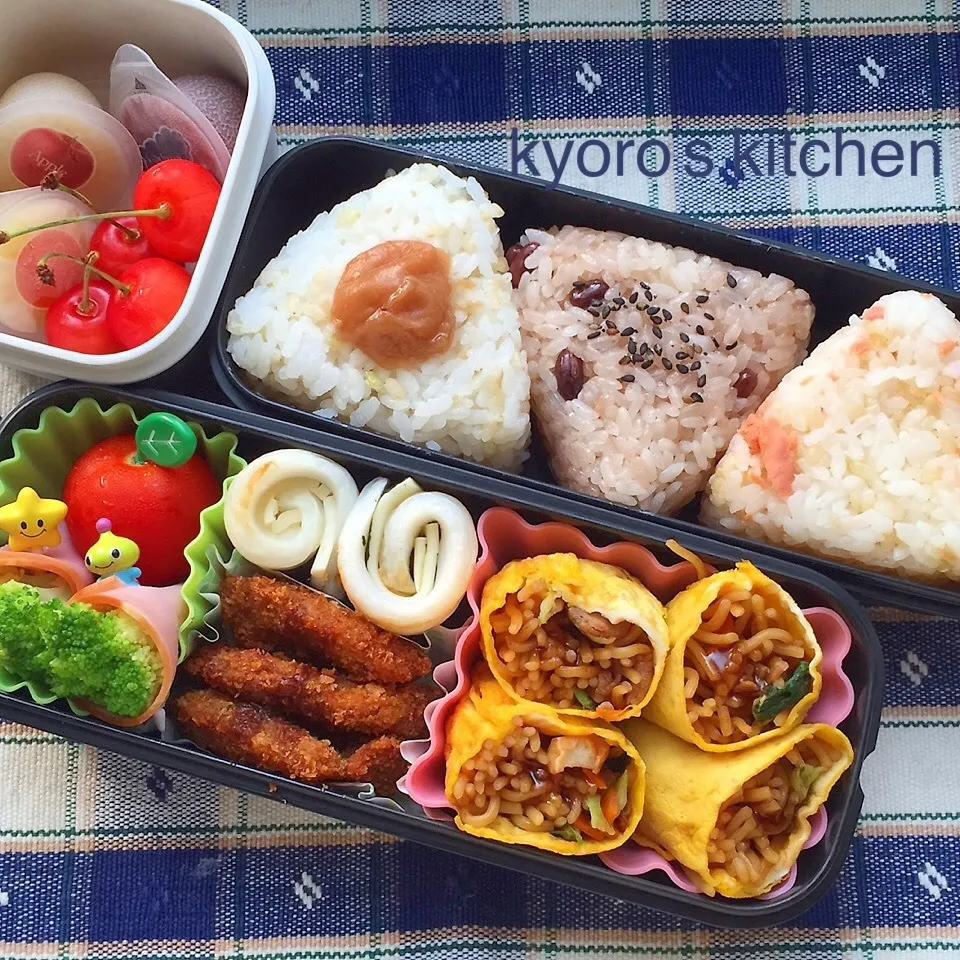 Snapdishの料理写真:2015年6月23日 中学男子弁当|kyoroさん