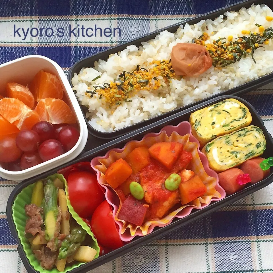 Snapdishの料理写真:2015年6月18日 中学男子弁当|kyoroさん