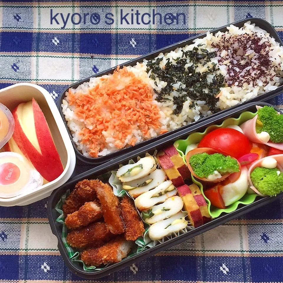 Snapdishの料理写真:2015年6月17日 中学男子弁当|kyoroさん