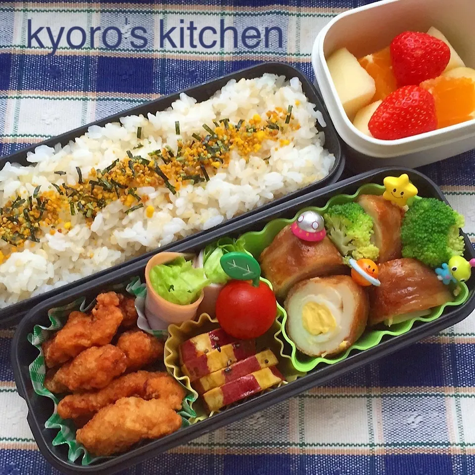 Snapdishの料理写真:2015年6月9日 中学男子弁当|kyoroさん