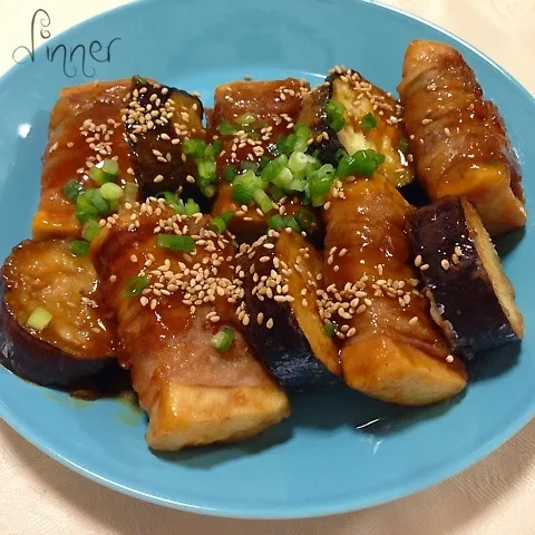 高野豆腐の肉巻と茄子の甘酢あん|あやさん