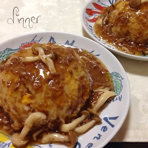 Snapdishの料理写真:そぼろあんかけチャーハン|あやさん