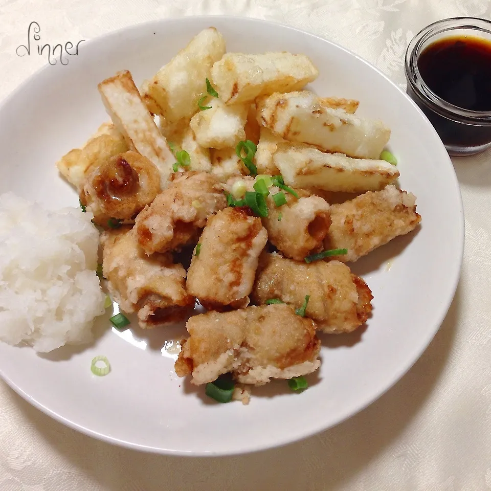 豚肉と長芋の唐揚げ♡おろしレモンポン酢|あやさん