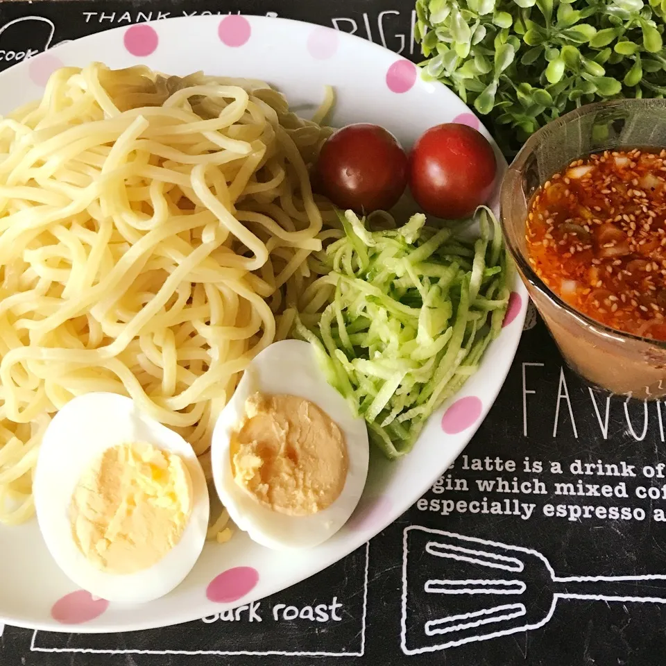 リピ♡コージーさんのつけ麺ダレで晩ごはん♪|あやちゃんママさん