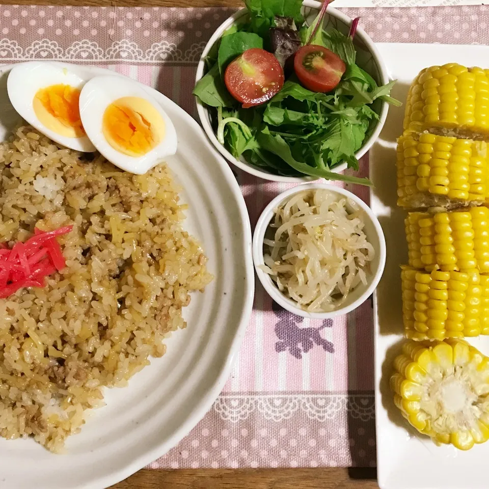 晩ごはん【飯研】そば飯風♡|あやちゃんママさん