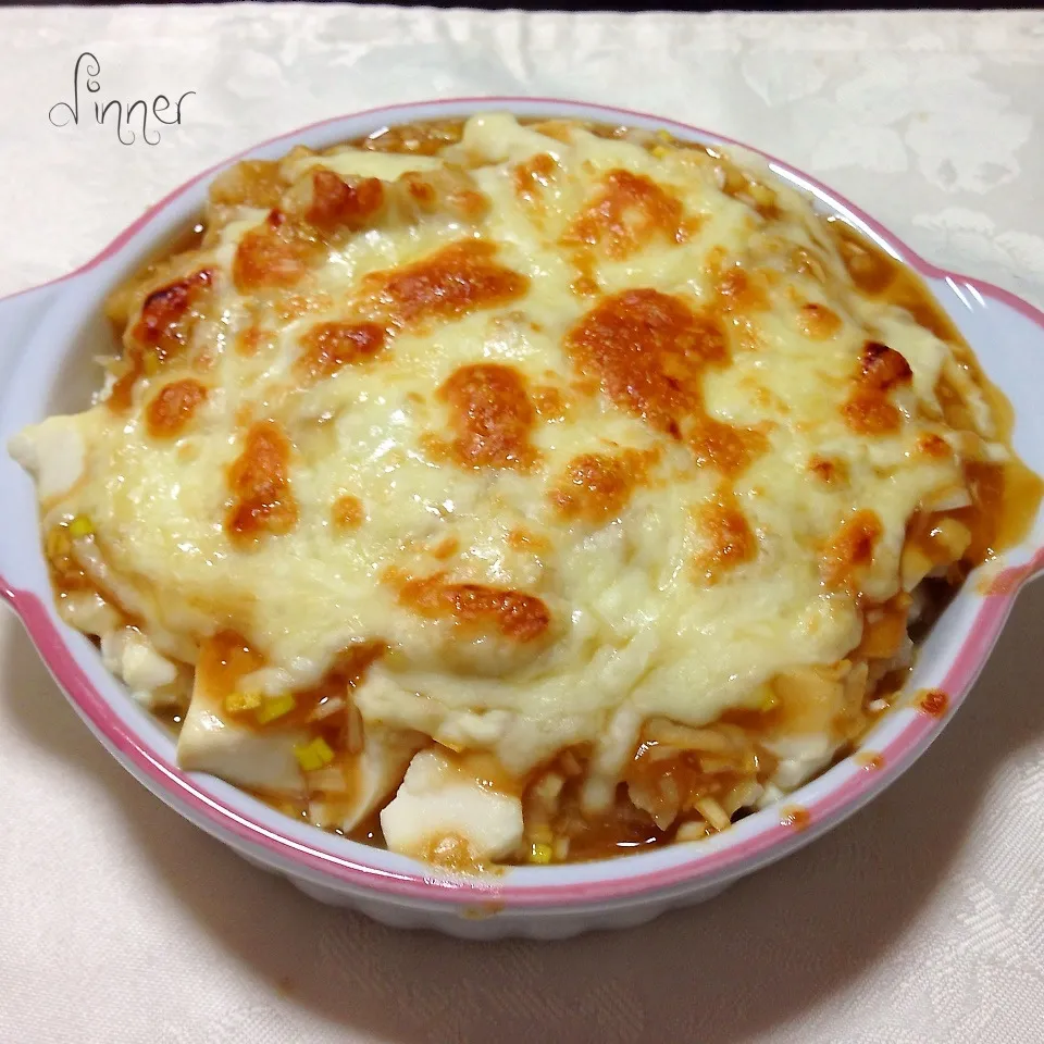 里芋とお豆腐の和風ネギ味噌グラタン|あやさん