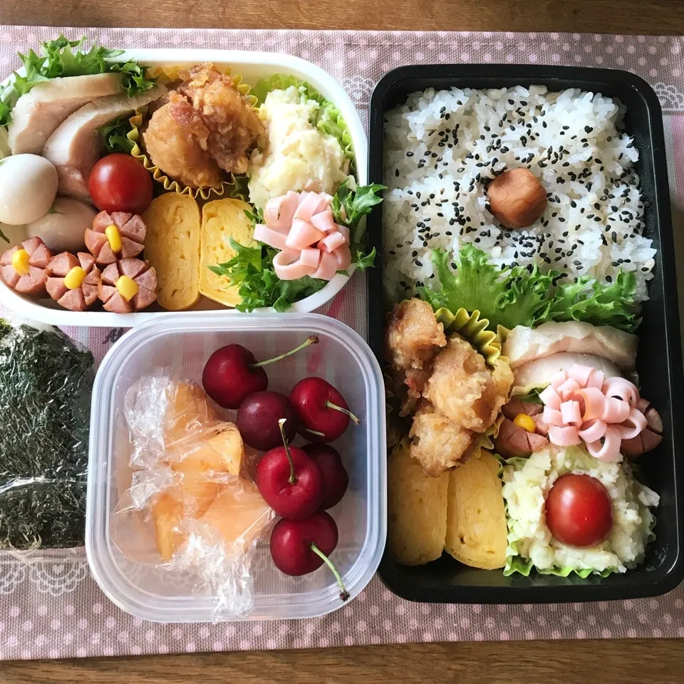 今日の旦那弁当&私の遠足弁当♪|あやちゃんママさん