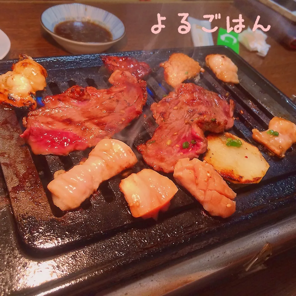 焼肉で誕生日祝い♡|ameameさん