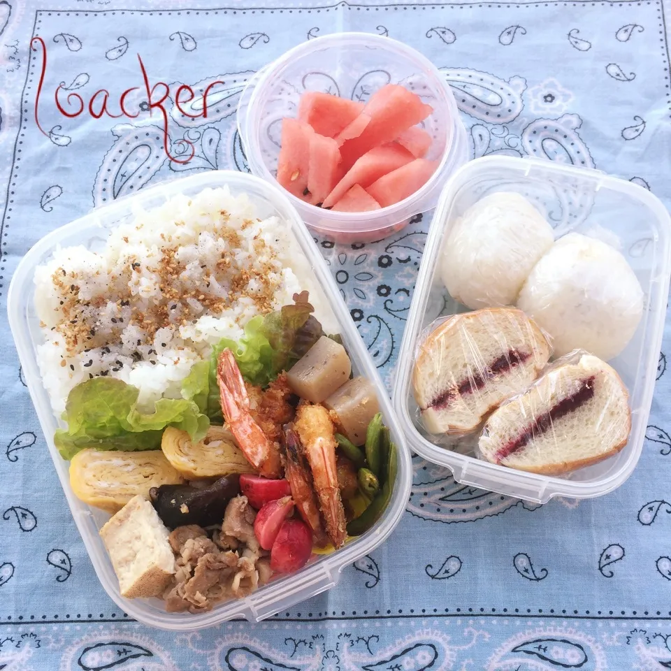 Snapdishの料理写真:2017.6.2 高1球児のお弁当|Loackerさん