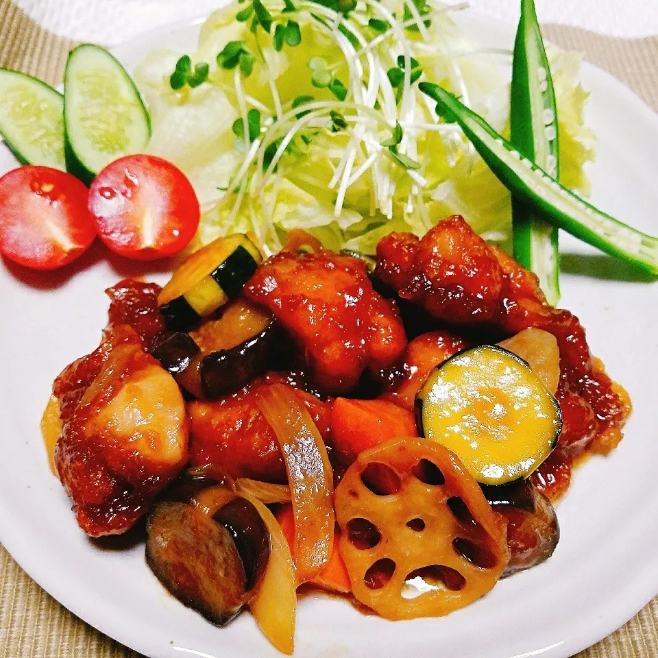 ⭐りんさんのマネっ子⭐大戸屋の鶏と野菜の黒酢あん風☺|Laniさん