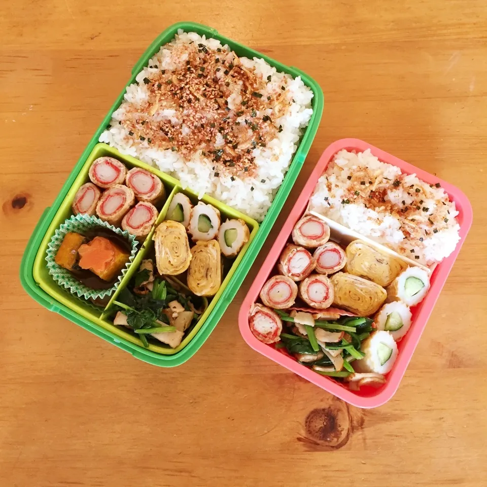 2016.4.22 息子弁当〜カニカマ肉巻きカレー風味|Loackerさん